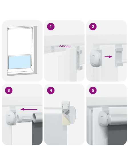Tenda a Rullo Oscurante 105x210 cm Larghezza Tessuto 100,7 cm