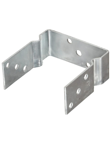 Picchetti per Recinzione 12pz Argento 14x6x15cm Acciaio Zincato