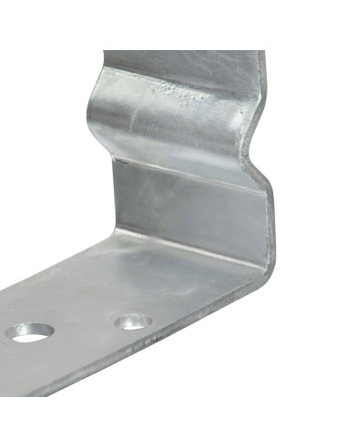 Picchetti per Recinzione 12pz Argento 14x6x15cm Acciaio Zincato