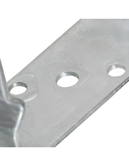 Picchetti per Recinzione 12pz Argento 14x6x15cm Acciaio Zincato