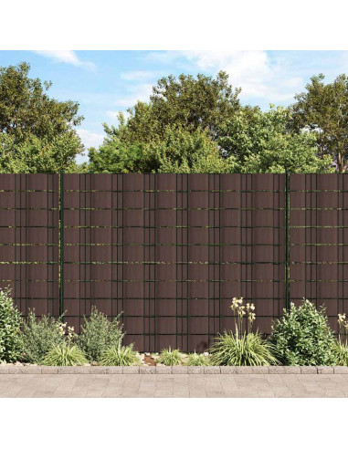 Recinzione Frangivento 4 pz in PVC 35x0,19m Marrone