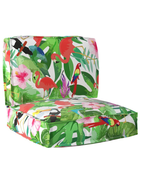 Set di Cuscini per Pallet Floreale 2 pcs Giungla Tropicale