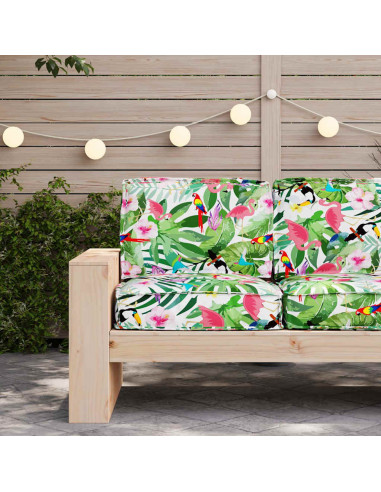 Set di Cuscini per Pallet Floreale 2 pcs Giungla Tropicale