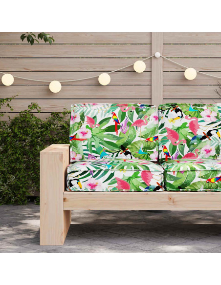 Set di Cuscini per Pallet Floreale 2 pcs Giungla Tropicale