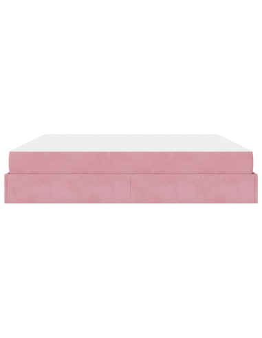 Struttura letto con materasso con materasso 2 pcs Rosa Velluto
