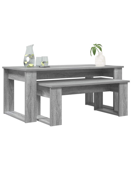 Set di Tavolini da Caffè 2 pcs Grigio Sonoma Legno multistrato