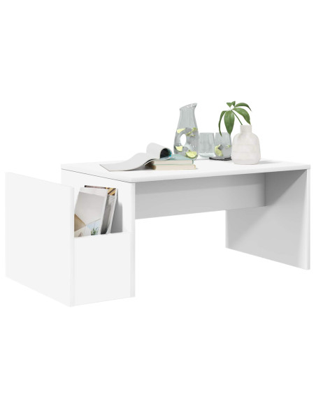 Tavolino da salotto Bianco 90 x 45 x 35 cm Legno multistrato