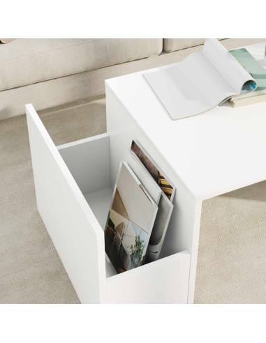 Tavolino da salotto Bianco 90 x 45 x 35 cm Legno multistrato