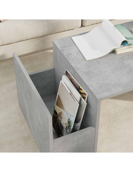 Tavolino da salotto Grigio cemento 90 x 45 x 35 cm