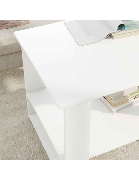 Tavolino da salotto Bianco 72 x 50 x 50 cm Legno multistrato