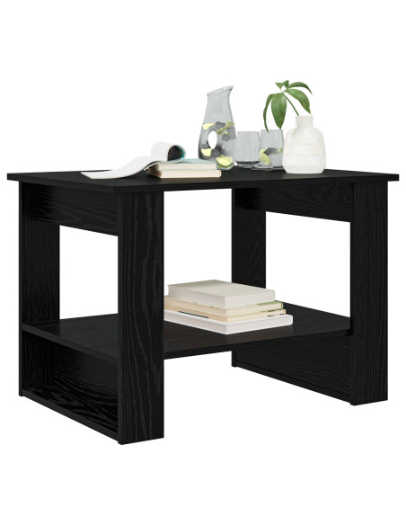 Tavolino da salotto Rovere Nero 72 x 50 x 50 cm