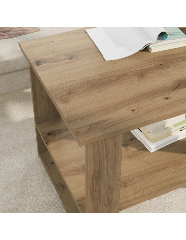 Tavolino da salotto Rovere artigianale 72 x 50 x 50 cm