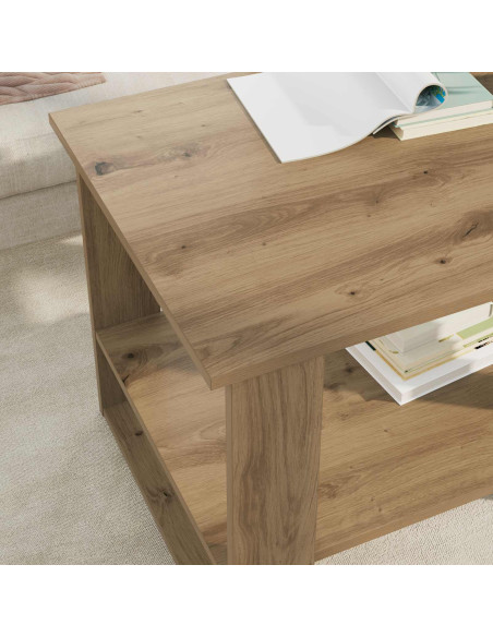 Tavolino da salotto Rovere artigianale 72 x 50 x 50 cm