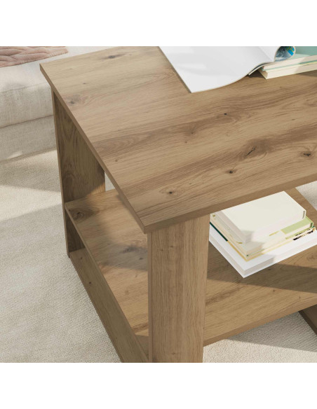 Tavolino da salotto Rovere artigianale 51 x 50 x 50 cm