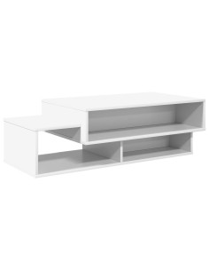 Tavolino da salotto Bianco 105 x 50 x 32,5 cm Legno multistrato 2