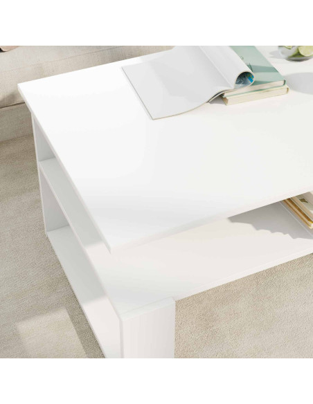 Tavolino da salotto Bianco 90 x 50 x 40 cm Legno multistrato
