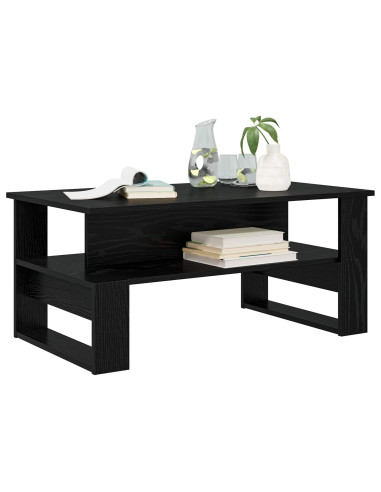 Tavolino da salotto Rovere Nero 90 x 50 x 40 cm