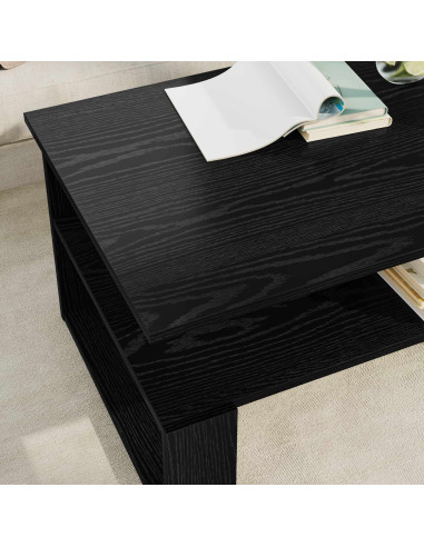 Tavolino da salotto Rovere Nero 90 x 50 x 40 cm