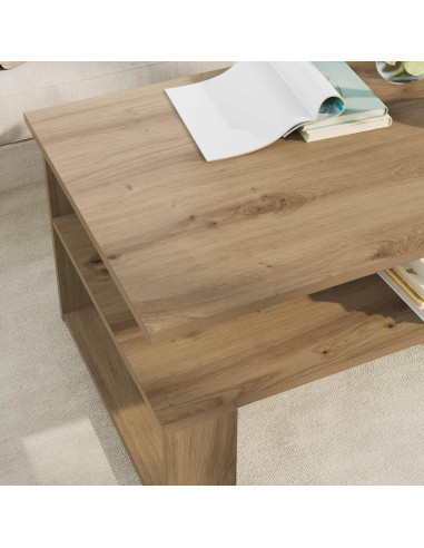 Tavolino da salotto Rovere artigianale 90 x 50 x 40 cm