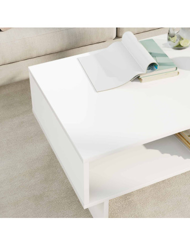 Tavolino da salotto Bianco 80 x 46 x 35 cm Legno multistrato