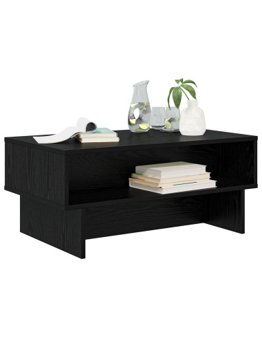 Tavolino da salotto Rovere Nero 80 x 46 x 35 cm