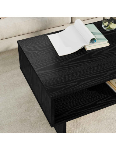 Tavolino da salotto Rovere Nero 80 x 46 x 35 cm