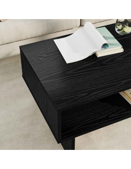 Tavolino da salotto Rovere Nero 80 x 46 x 35 cm