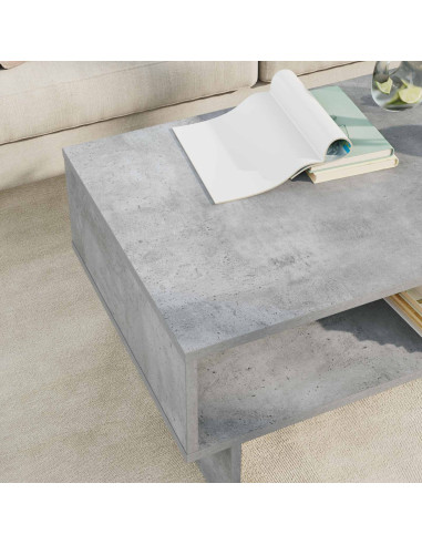 Tavolino da salotto Grigio cemento 80 x 46 x 35 cm