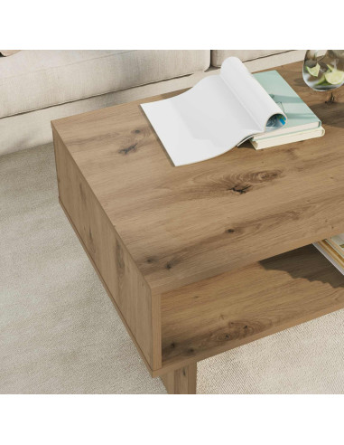 Tavolino da salotto Rovere artigianale 80 x 46 x 35 cm
