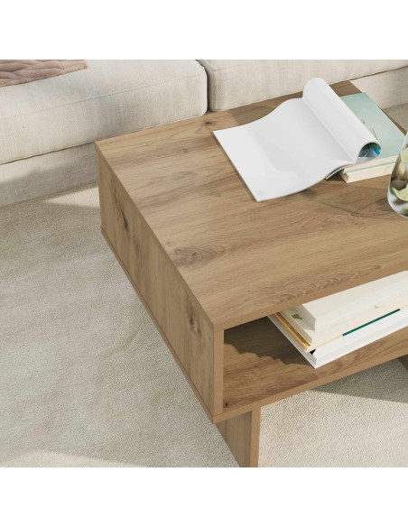 Tavolino da salotto Rovere artigianale 48 x 46 x 35 cm