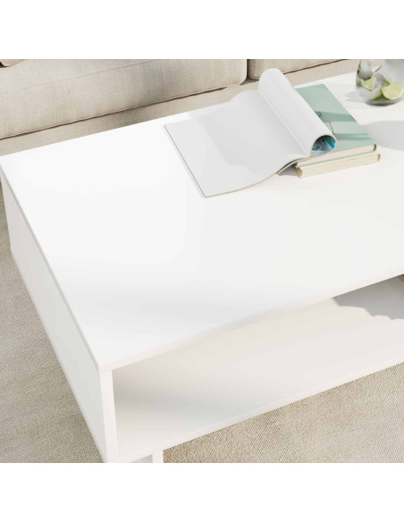 Tavolino da salotto Bianco 100 x 46 x 35 cm Legno multistrato