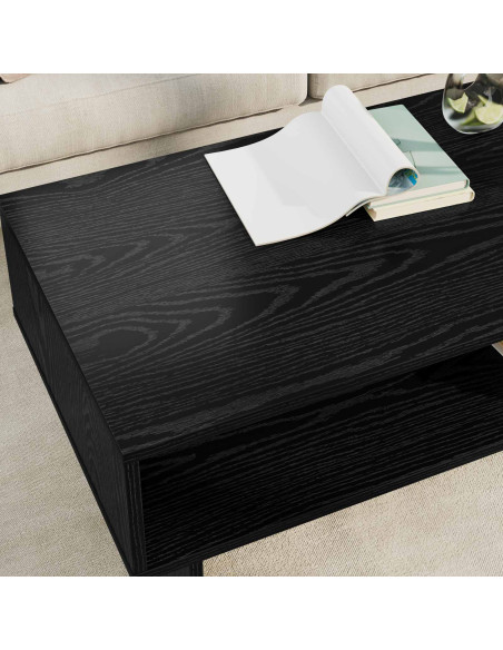 Tavolino da salotto Rovere Nero 100 x 46 x 35 cm