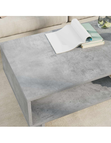 Tavolino da salotto Grigio cemento 100 x 46 x 35 cm