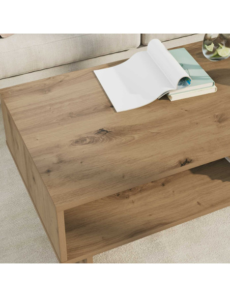 Tavolino da salotto Rovere artigianale 100 x 46 x 35 cm