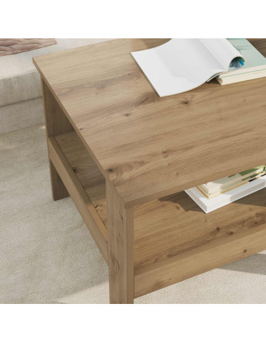 Tavolino da salotto Rovere artigianale 57 x 55 x 45 cm