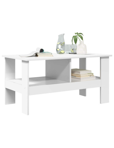 Tavolino da salotto Bianco 90 x 50 x 45 cm Legno multistrato