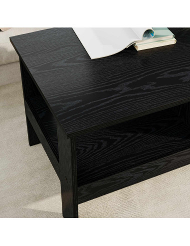 Tavolino da salotto Rovere Nero 90 x 50 x 45 cm