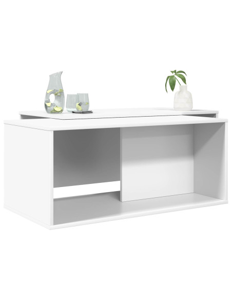 Set di Tavolini da Caffè 2 pcs Bianco Legno multistrato