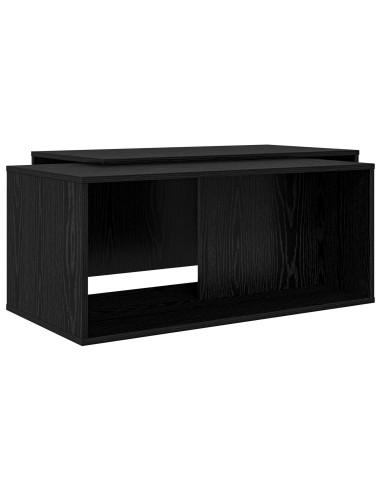 Set di Tavolini da Caffè 2 pcs Rovere Nero Legno multistrato