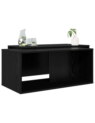 Set di Tavolini da Caffè 2 pcs Rovere Nero Legno multistrato