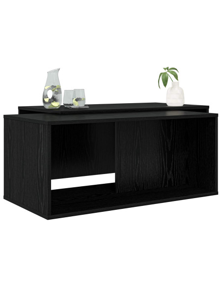 Set di Tavolini da Caffè 2 pcs Rovere Nero Legno multistrato