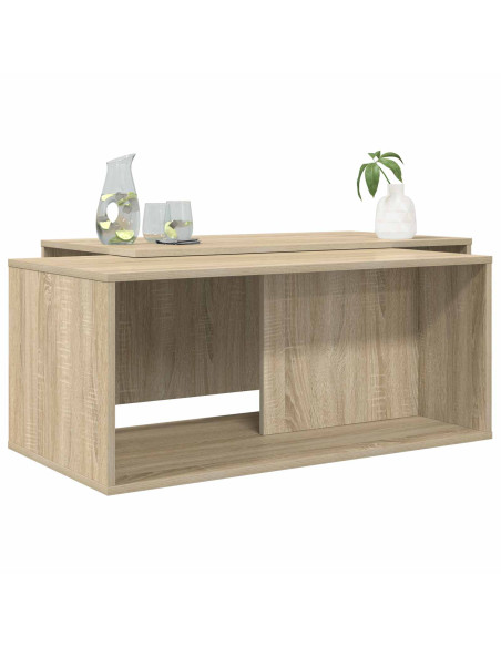 Set di Tavolini da Caffè 2 pcs Rovere Sonoma Legno multistrato
