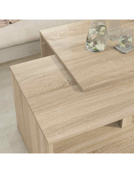 Set di Tavolini da Caffè 2 pcs Rovere Sonoma Legno multistrato
