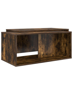 Set di Tavolini da Caffè 2 pcs Rovere fumé Legno multistrato 2