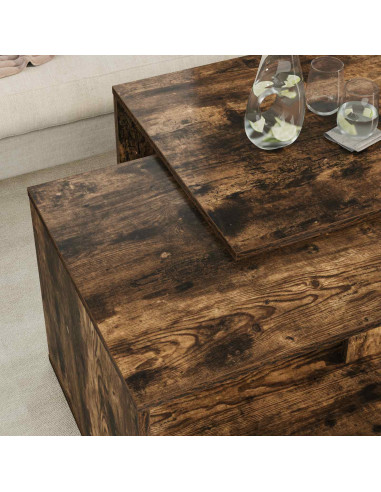 Set di Tavolini da Caffè 2 pcs Rovere fumé Legno multistrato