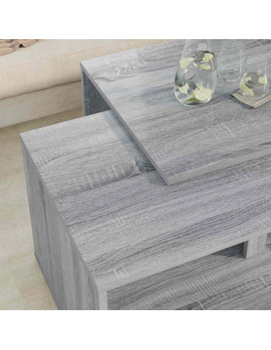 Set di Tavolini da Caffè 2 pcs Grigio Sonoma Legno multistrato