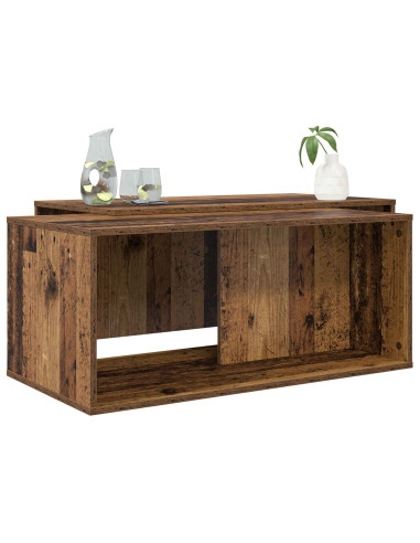 Set di Tavolini da Caffè 2 pcs Legno vecchio Legno multistrato