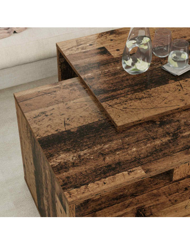 Set di Tavolini da Caffè 2 pcs Legno vecchio Legno multistrato