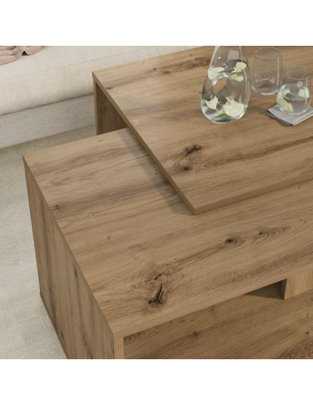 Set di Tavolini da Caffè 2 pcs Rovere artigianale