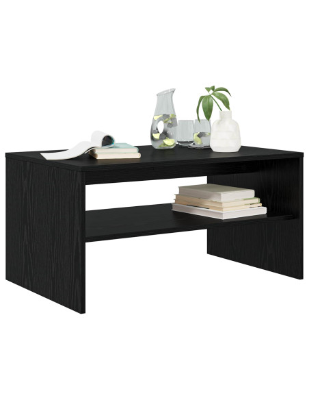 Tavolino da salotto Rovere Nero 80 x 50 x 40 cm